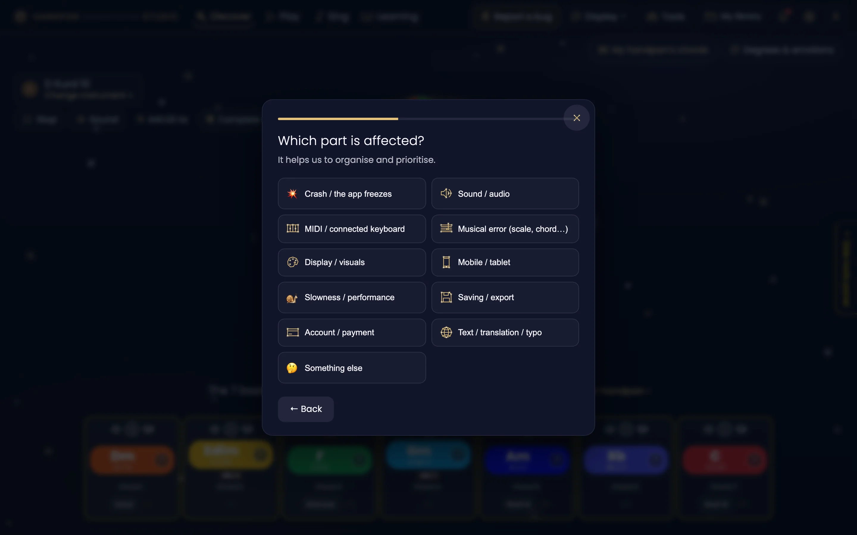 Improve Handpan Constellation Studio: the feedback feature