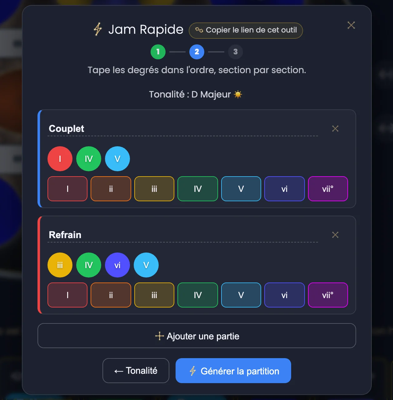 Jam Rapide : accompagner un musicien en trois clics