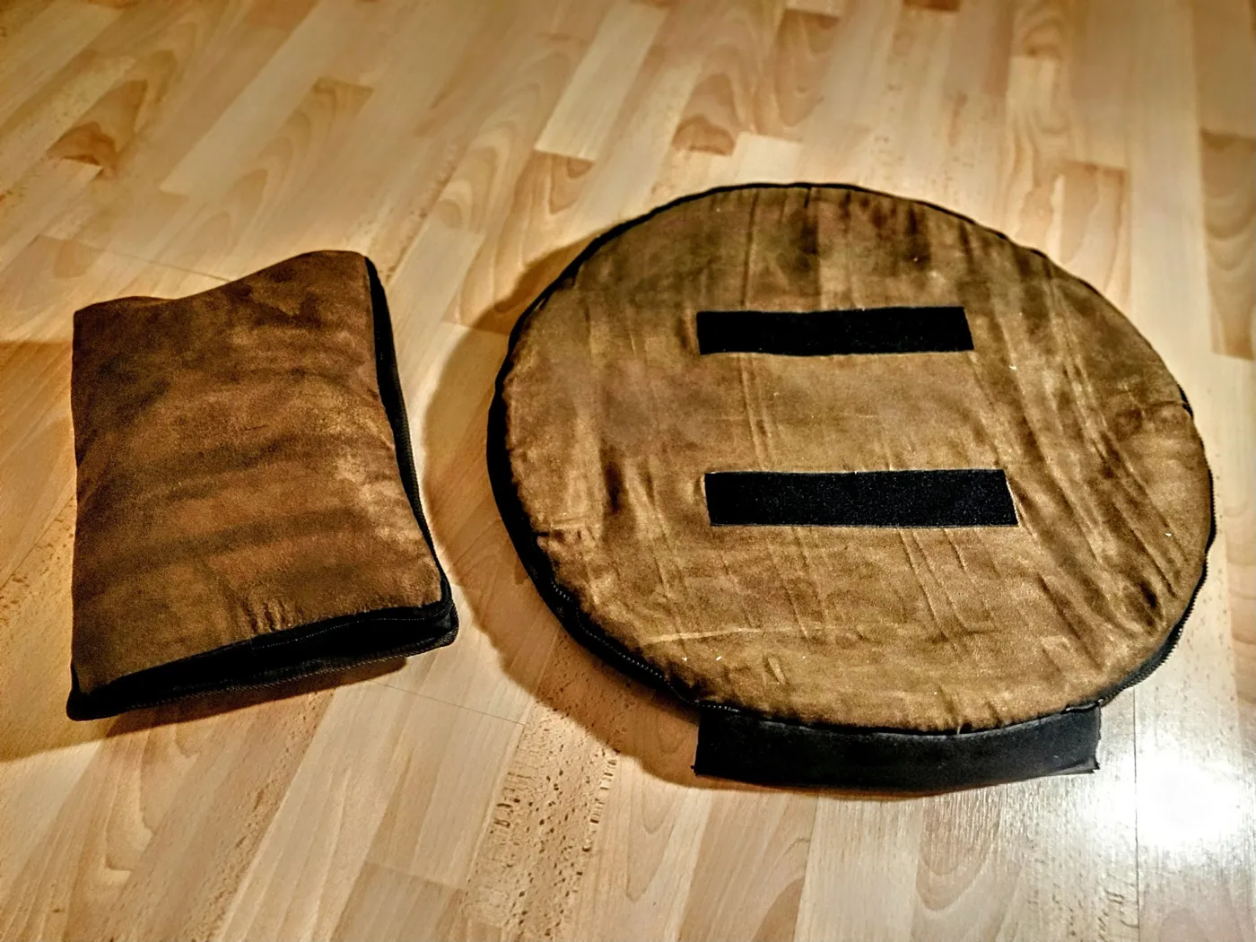 The storage pouch, open