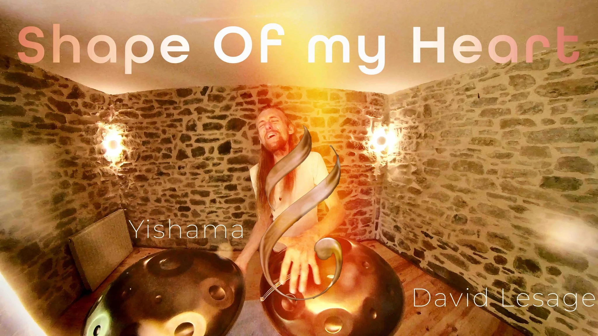 David Lesage playing his two Yishama handpans side by side